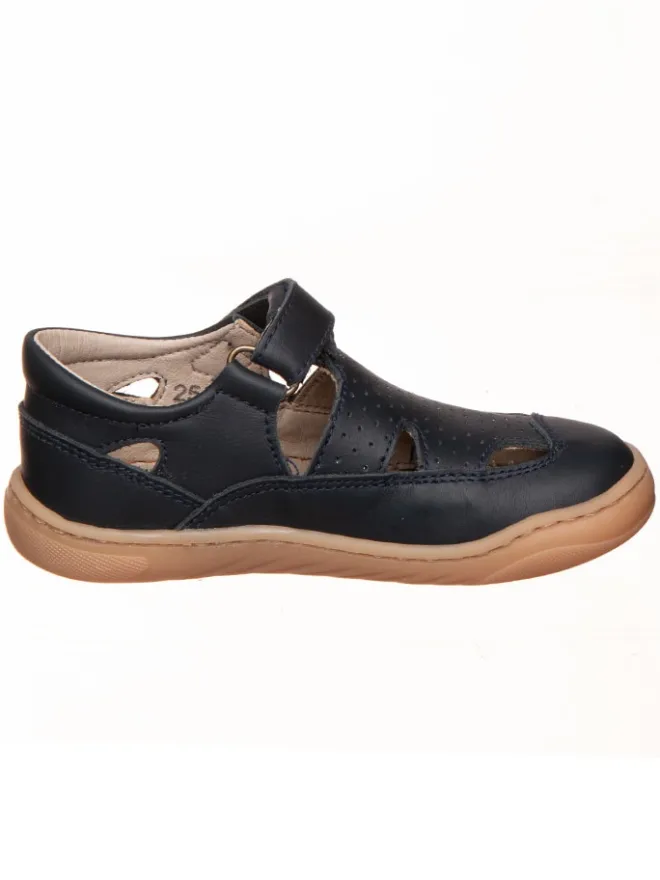 kmins Sandalen·Halbsandalen^Leder-Barfußschuhe in Dunkelblau