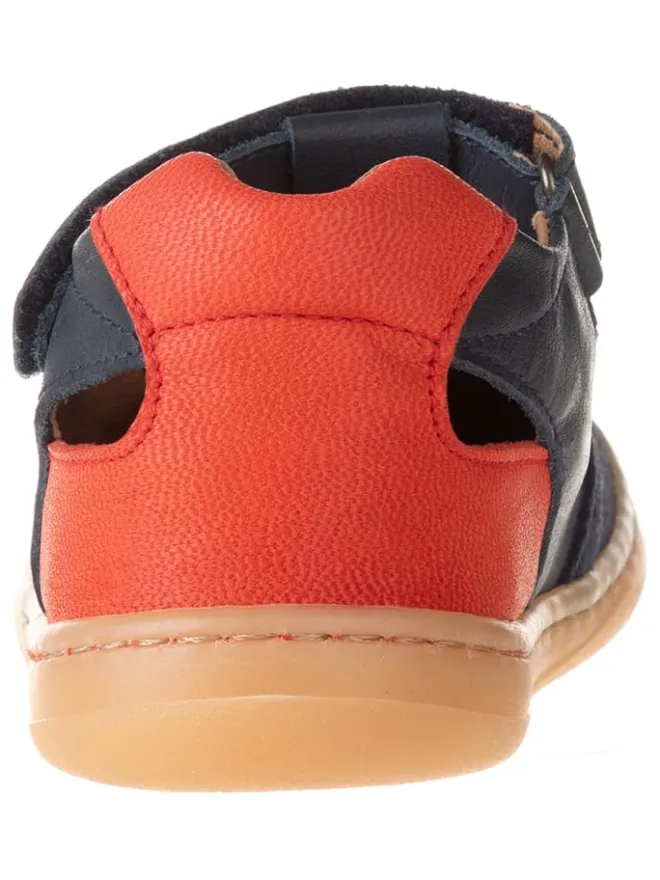 Leder-Barfußschuhe in Dunkelblau>kmins New