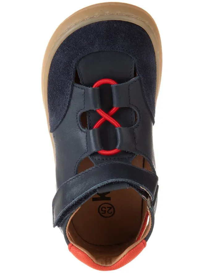 Leder-Barfußschuhe in Dunkelblau>kmins New
