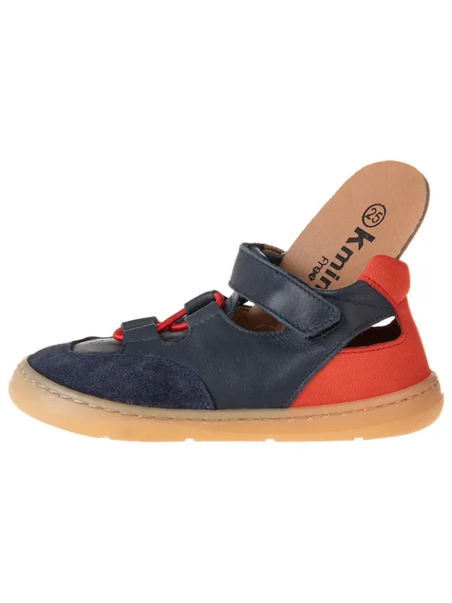 Leder-Barfußschuhe in Dunkelblau>kmins New