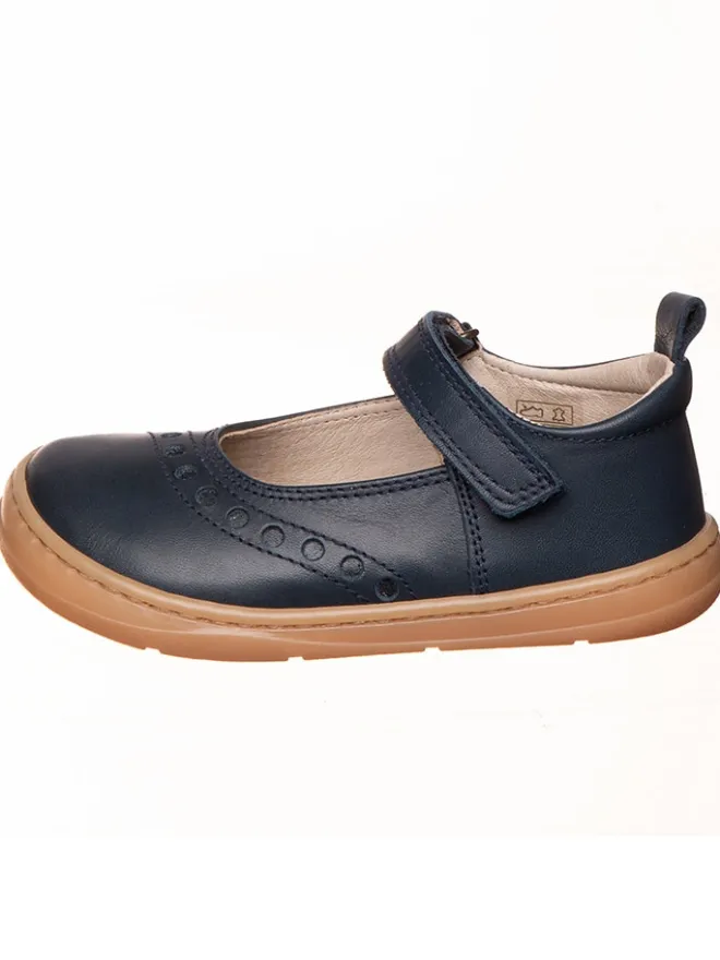 kmins Ballerinas^Leder-Barfußschuhe in Dunkelblau