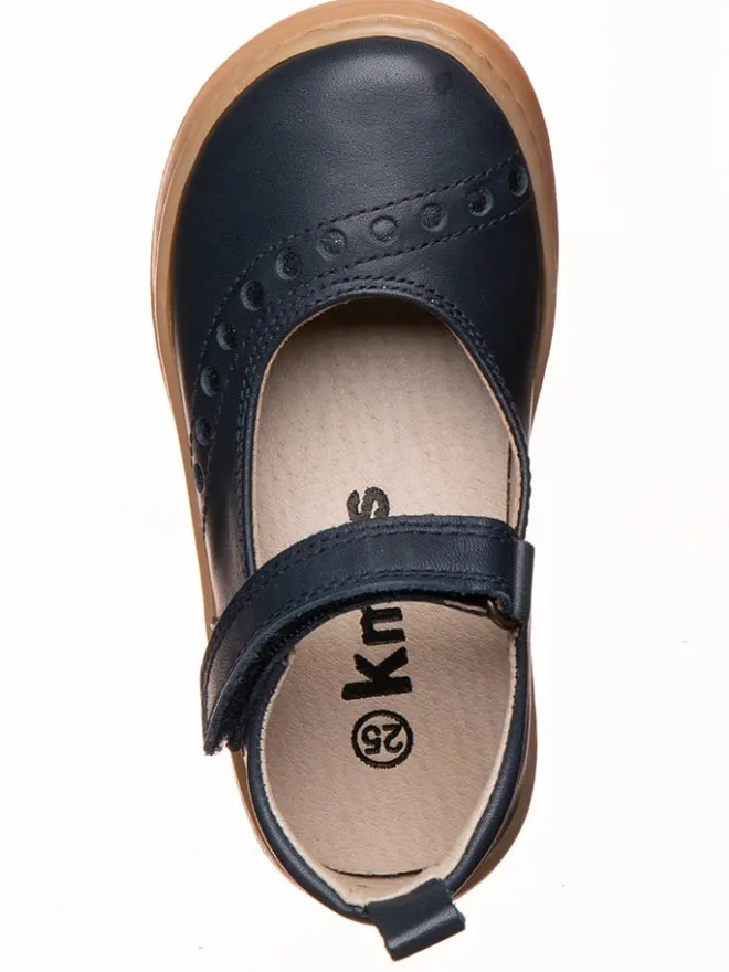 kmins Ballerinas^Leder-Barfußschuhe in Dunkelblau