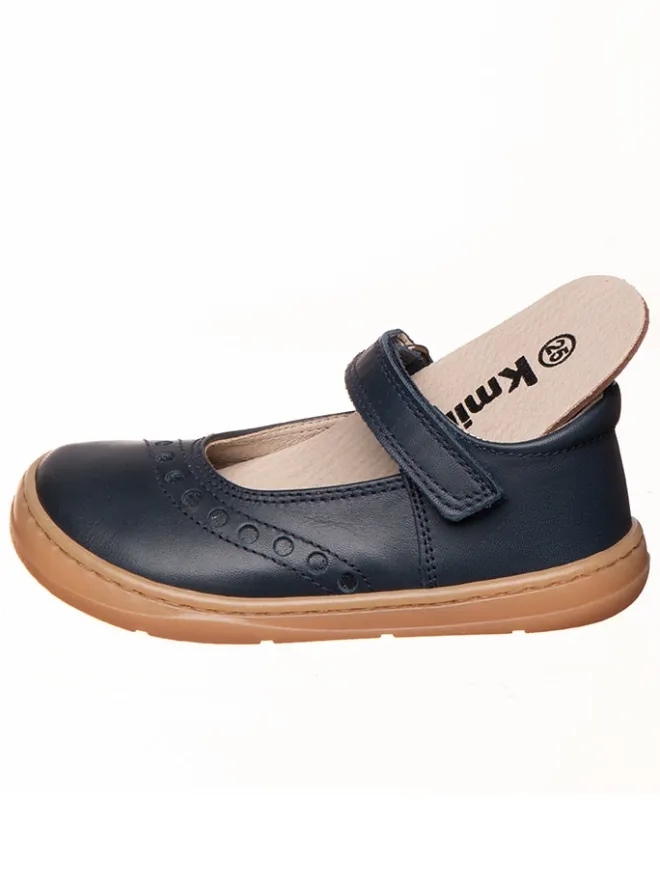 kmins Ballerinas^Leder-Barfußschuhe in Dunkelblau