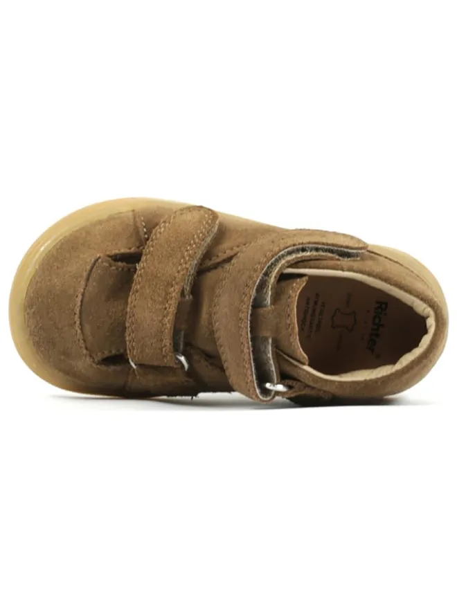 Richter Shoes Sandalen·Halbsandalen^Leder-Barfußschuhe in Hellbraun