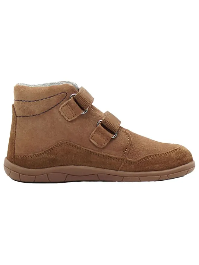 Leder-Barfußschuhe in Hellbraun>lamino