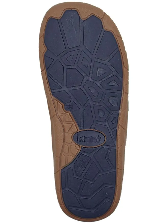 Leder-Barfußschuhe in Hellbraun>lamino