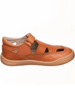 Leder-Barfußschuhe in Hellbraun>kmins