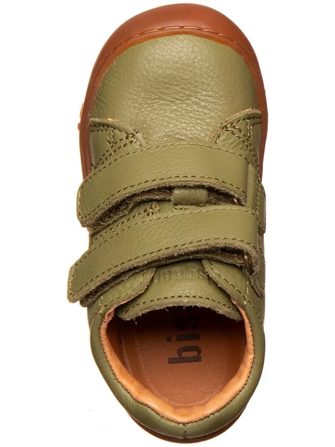 Leder-Barfußschuhe in Khaki>bisgaard Hot