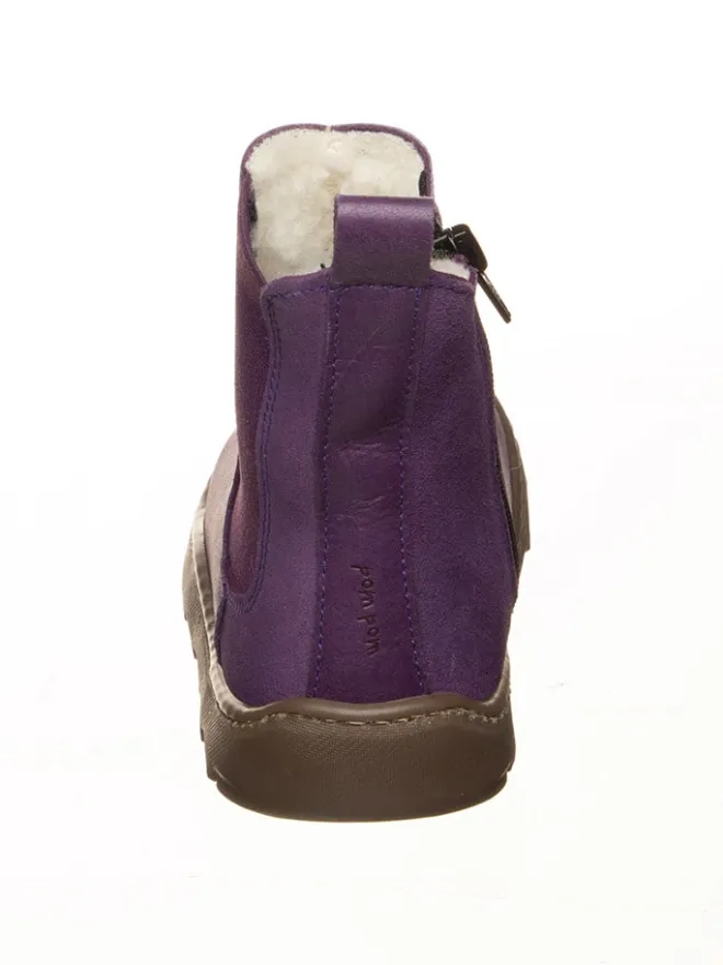 POM POM Stiefel & Boots·Boots^Leder-Barfußschuhe in Lila