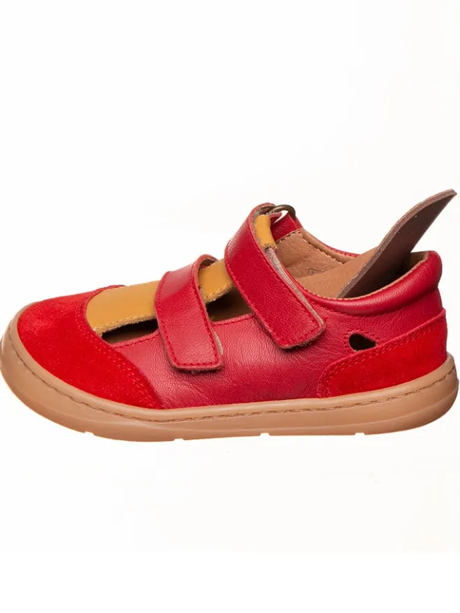 Leder-Barfußschuhe in Rot>kmins Online