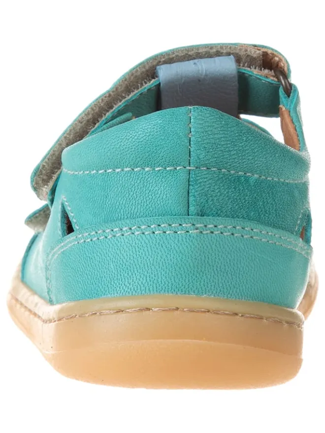 Leder-Barfußschuhe in Türkis>kmins Sale
