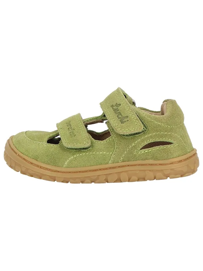 Lurchi Lauflernschuhe^Leder-Barfußschuhe "Nando" in Khaki