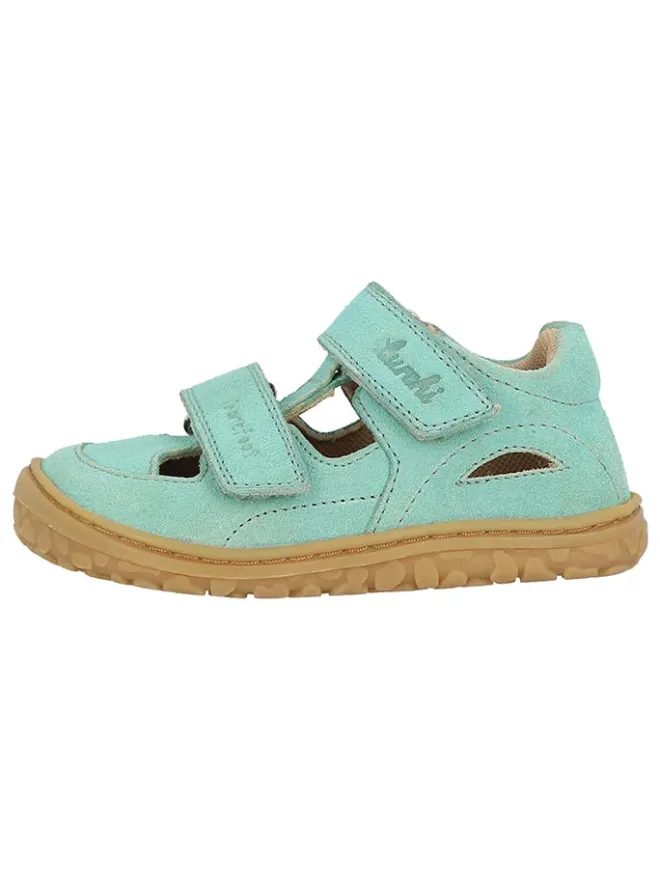 Leder-Barfußschuhe "Nando" in Türkis>Lurchi Hot
