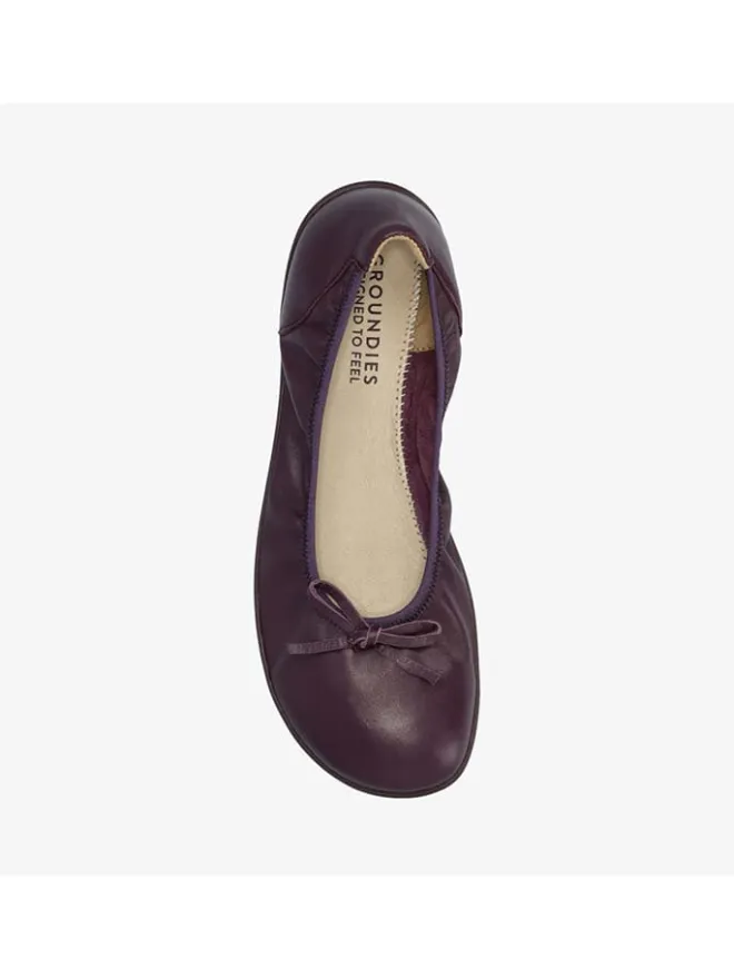 Leder-Barfußschuhe "Ruby 2.0" in Braun>Groundies Clearance