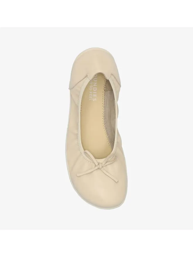 Leder-Barfußschuhe "Ruby 2.0" in Beige>Groundies Online