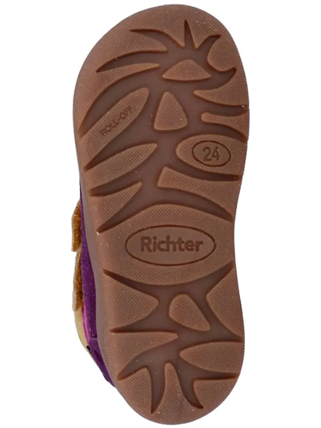 Leder-Barfußschuhe "Samy" in Pink/ Beige>Richter Shoes Outlet
