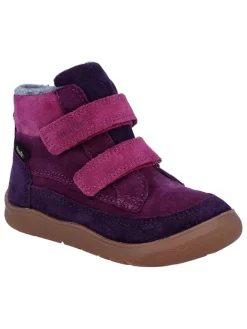 Richter Shoes Lauflernschuhe^Leder-Barfußschuhe "Samy" in Lila/ Pink
