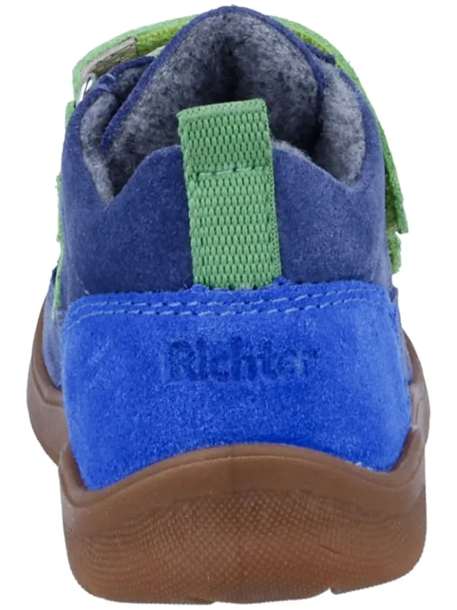 Leder-Barfußschuhe "Samy" in Blau/ Grün>Richter Shoes Clearance