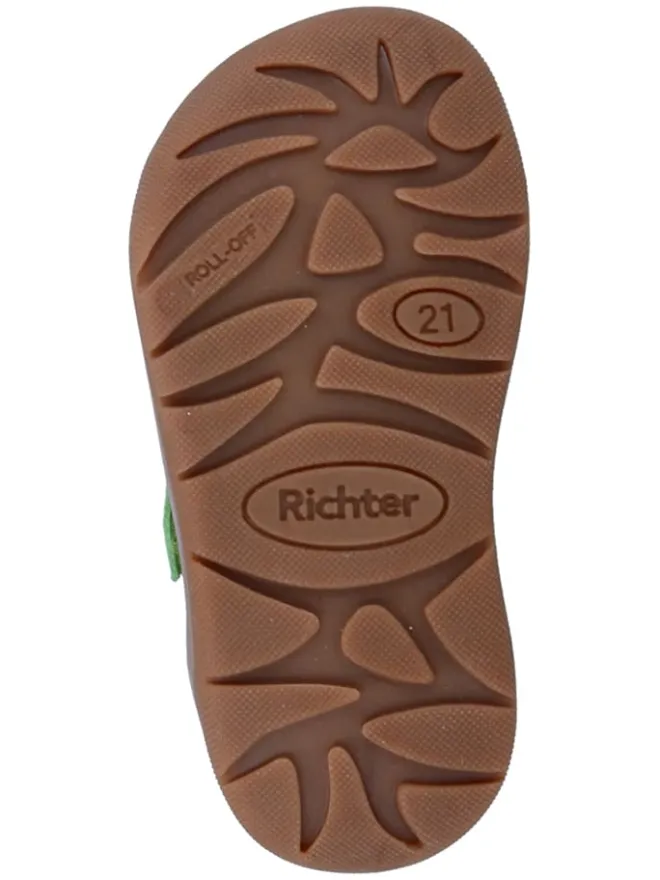 Leder-Barfußschuhe "Samy" in Blau/ Grün>Richter Shoes Clearance