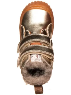 Leder-Boots in Gold><noscript><img width=