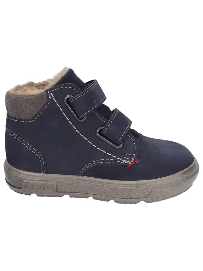 PEPINO Stiefel & Boots^Leder-Boots "Alex" in Dunkelblau/ Beige