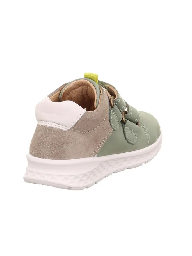 superfit Lauflernschuhe^Leder-Boots "Breeze" in Grün/ Hellbraun