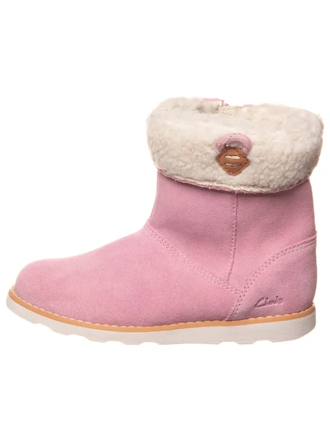 Leder-Boots "Crown Loop" in Rosa>Clarks Online