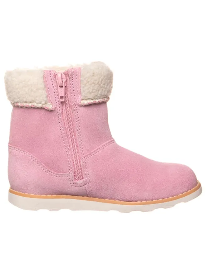 Leder-Boots "Crown Loop" in Rosa>Clarks Online