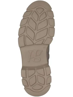 Leder-Boots in Beige><noscript><img width=