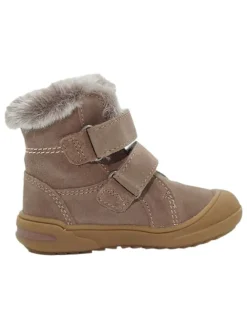 Leder-Boots in Beige><noscript><img width=