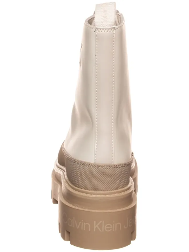 Calvin Klein Stiefel & Boots^Leder-Boots in Beige/ Creme