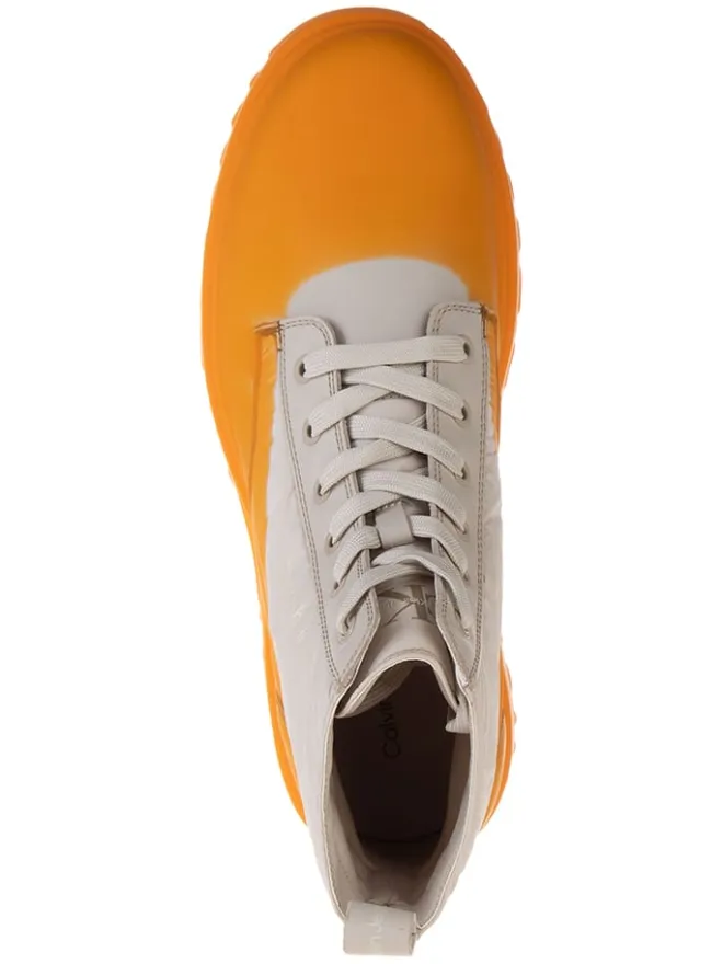 Leder-Boots in Beige/ Orange>Calvin Klein Discount