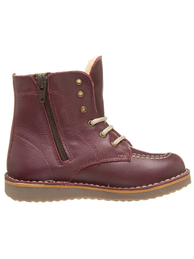 kmins Stiefel & Boots·Boots^Leder-Boots in Bordeaux