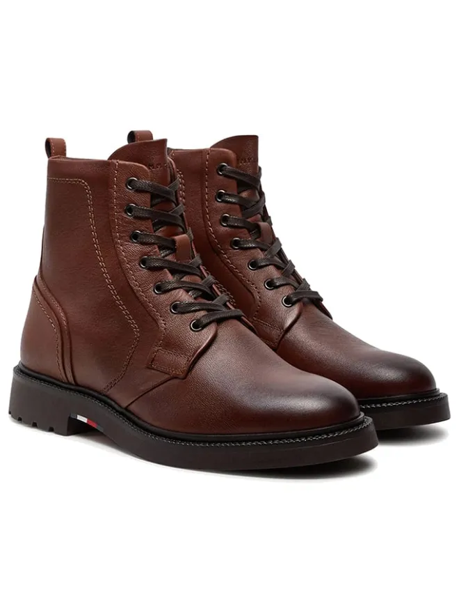 Tommy Hilfiger Shoes Stiefel & Boots^Leder-Boots in Braun