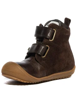 Leder-Boots in Braun><noscript><img width=