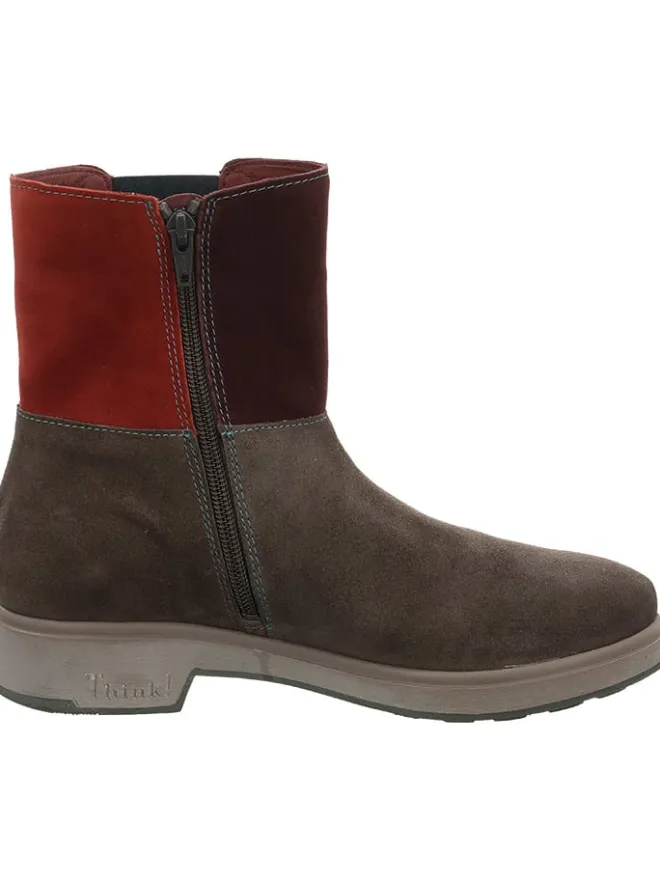 Leder-Boots in Braun>Think! Hot