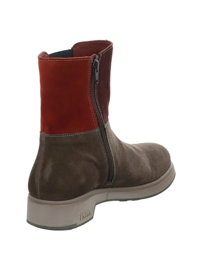 Leder-Boots in Braun>Think! Hot