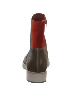 Leder-Boots in Braun><noscript><img width=