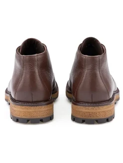Leder-Boots in Braun><noscript><img width=