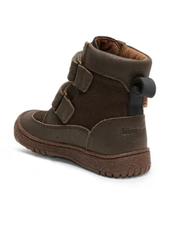 Leder-Boots in Braun/ Anthrazit><noscript><img width=