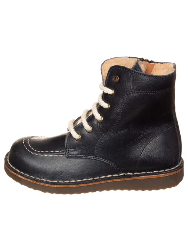 Leder-Boots in Dunkelblau>kmins Sale