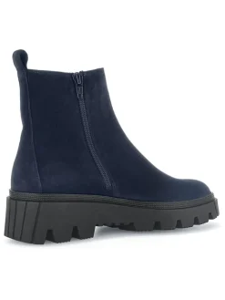 Leder-Boots in Dunkelblau><noscript><img width=