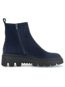 Leder-Boots in Dunkelblau><noscript><img width=