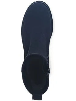 Leder-Boots in Dunkelblau><noscript><img width=