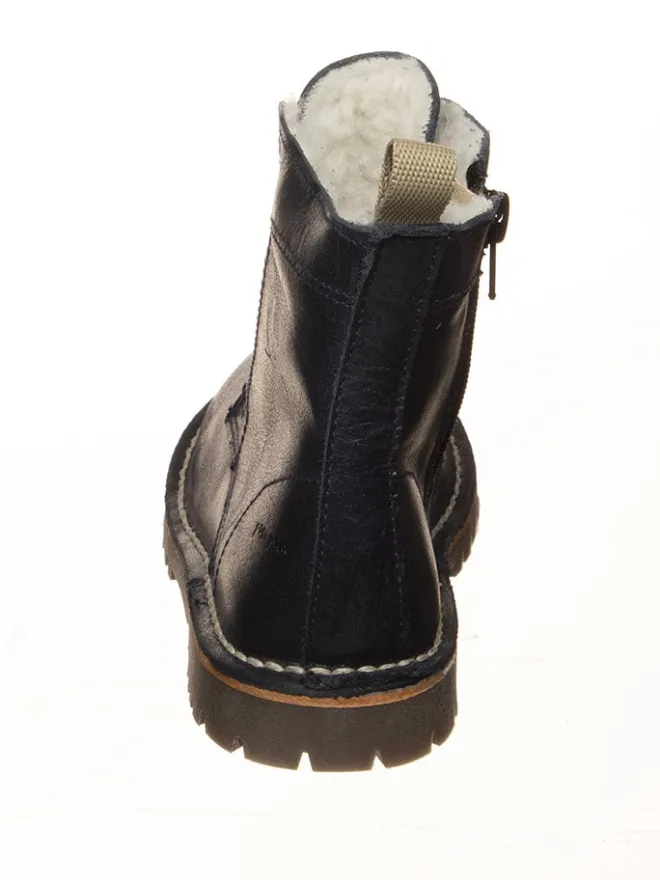 POM POM Stiefel & Boots·Boots^Leder-Boots in Dunkelblau