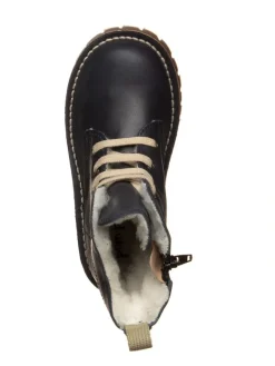 POM POM Stiefel & Boots·Boots^Leder-Boots in Dunkelblau