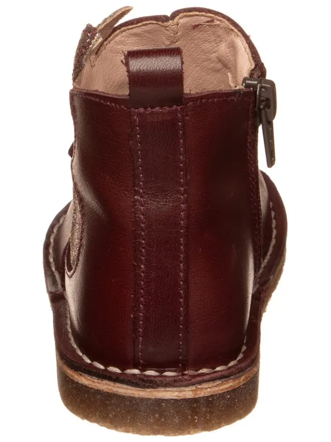 kmins Stiefel & Boots·Boots^Leder-Boots in Dunkelbraun/ Gold