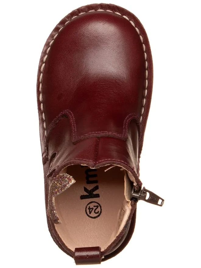 kmins Stiefel & Boots·Boots^Leder-Boots in Dunkelbraun/ Gold
