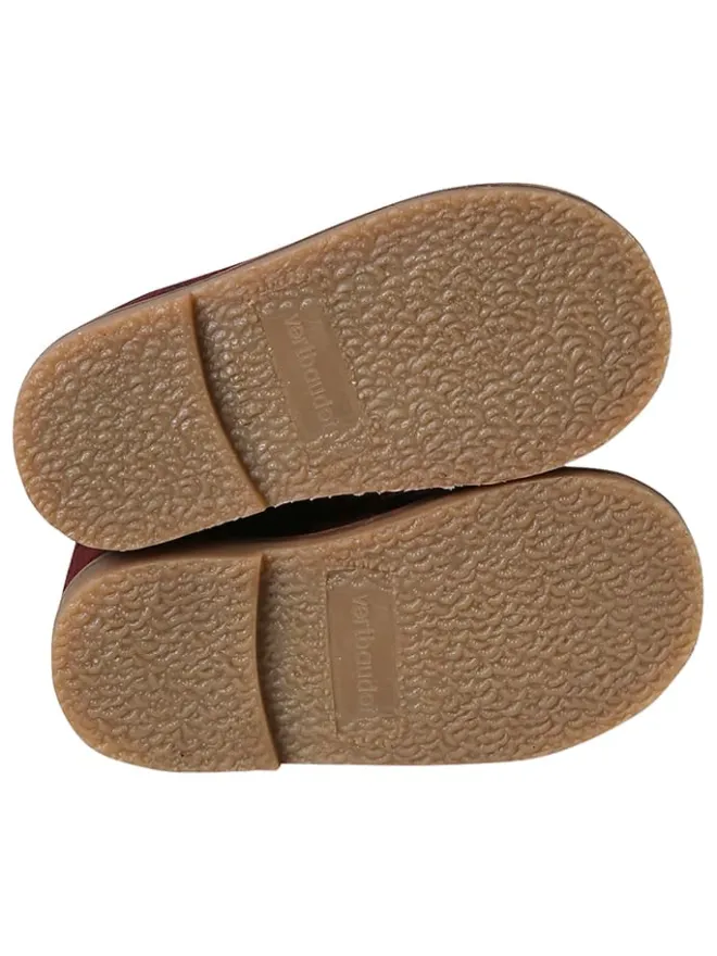 Leder-Boots in Dunkelrot>vertbaudet Best