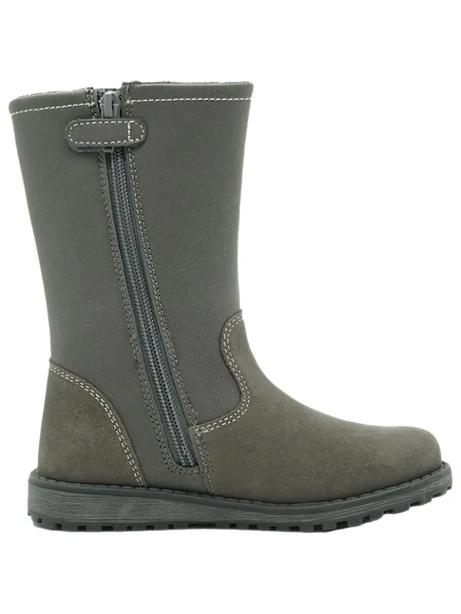 Leder-Boots in Grau>lamino Best